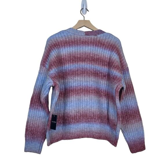 Lucky Brand Womens L Ombré Cardigan in Blue Pink Combo NEW - Picture 3 of 11